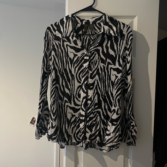 Tops | Vintage Zebra Top | Poshmark